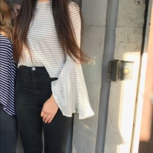 Urban Outfitters Bell Sleeve Crop Top